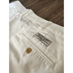 Polo Ralph Lauren Prospect Short Mens 38 White Classic Polo Chino Cotton Twill